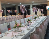 For Hire - Small Centrepiece / Flower Arrangement - Pink & White in Mason Jar (Ref: Samantha) Code: HI-SFM | ARTISTIC GREENERY