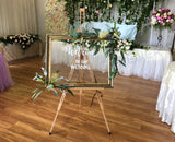 Welcome easel with native flowers