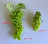 ACC0034-S90 Artificial Plastic Grape Bunch 2 Sizes Dark Purple / Greens | ARTISTIC GREENERY