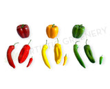 ACC0082 Artificial Capsicum & Chillis 3 colours | ARTISTIC GREENERY