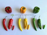 ACC0082 Artificial Capsicum & Chillis 3 colours | ARTISTIC GREENERY