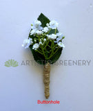 Corsage & Buttonhole - Ranunculus with Gypso - CB0045 - $56/set | ARTISTIC GREENERY