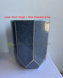 Octagon Blue Planter / Pot Glazed Finish - Ceramic CER0023 | ARTISTIC GREENERY