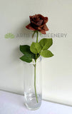 F-SP0107 Latex Single Rose Stem 42cm Brown | ARTISTIC GREENERY 