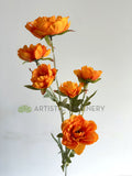 F0339 Artificial Peony Spray 83cm Orange | ARTISTIC GREENERY