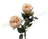 F0378 Artificial Rustic David Austin Rose Spray 56cm Blush | ARTISTIC GREENERY