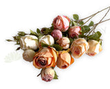 F0379 Artificial Rustic Cabbage Rose Spray 64cm Available in 4 Colours | ARTISTIC GREENERY