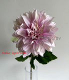 Light Purple - F0387 Artificial Dahlia Single Stem 64cm Light Pink / White / Light Purple | ARTISTIC GREENERY