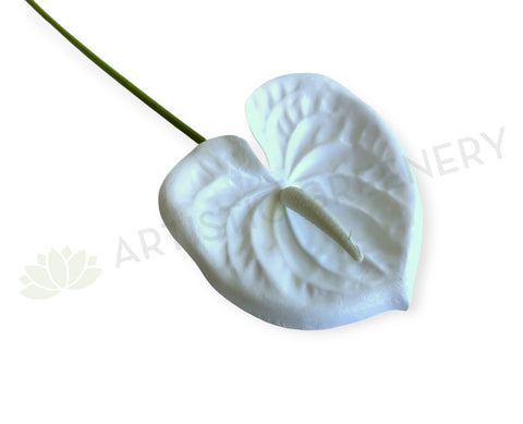 F0414W Artificial White Anthurium / Flamingo Flower 60cm White  ARTISTIC GREENERY WA