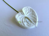 F0414W Artificial White Anthurium / Flamingo Flower 60cm White  ARTISTIC GREENERY WA