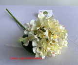 F0416 Silk Hydrangea Stem 57cm Available in 3 Colours (White / Light Green / Light Pink & White) | Artistic Greenery Perth