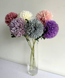 F0429 Artificial Pom Pom Chrysanthemum Stem 52cm 6 Colours | ARTISTIC GREENERY