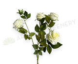 F0432 Silk Garden Rose Spray 83cm White | ARTISTIC GREENERYF0432 Silk Garden Rose Spray 83cm White | ARTISTIC GREENERY