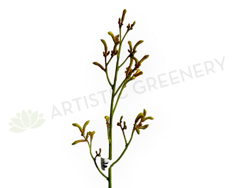 F0433 Artificial Kangaroo Paw Spray 76cm Yellow | ARTISTIC GREENERY