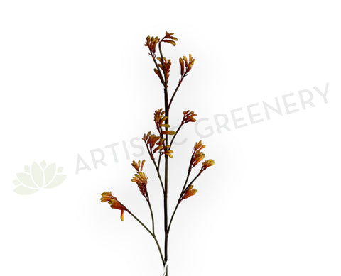 F0434 Imitation Kangaroo Paw Spray 100cm Orange | ARTISTIC GREENERY