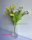 F0438 Artificial Chamomile Spray 54cm Yellow / White | ARTISTIC GREENERY