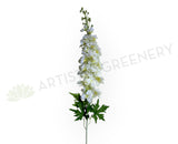 F0439 Large Silk Delphinium  Stock Flower 123cm White | ARTISTIC GREENERY