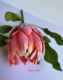 F0444 Silk King Protea / Protea Cynaroides Single Stem 65cm 3 Colours | ARTISTIC GREENERY