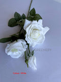 F0447 Latex Rose Spray / Real Feel Roses 77cm Red / White | ARTISTIC GREENERY 