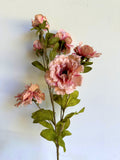 F0460 Artificial Pink Peony Spray 83cm | ARTISTIC GREENERY Perth Silk Flowers Supplier