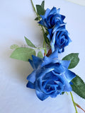 F0470 Artificial Blue Rose Spray 74cm | ARTISTIC GREENERY Artificial Flowers Australia Supplier