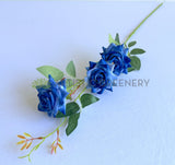 F0470 Artificial Blue Rose Spray 74cm | ARTISTIC GREENERY Artificial Flowers Australia Supplier