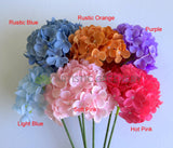 F0472 Hydrangea Single Stem 67cm (17cm Dia) Avail in 6 Colours | ARTISTIC GREENERY PERTH FAUX FLOWERS SUPPLIER