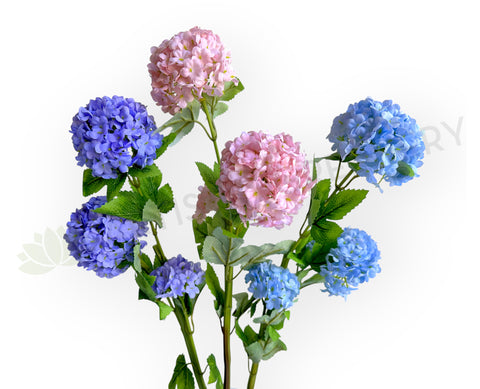 F0485 Snowball Hydrangea 70cm 3 colours