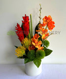 FA1128 - Tropical x Natives Flower Arrangement 50cm Height - Bright Colour | ARTISTIC GREENERY