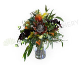 FA1136-KB - Mixed Style Floral Arrangement 60cm Tall ideal for Kitchen Bench (Ref: Brightwater) | ARTISTIC GREENERY