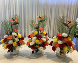 FA1137 - Colourful Flower Arrangement 65cm tall (for Church Podium) | ARTISTIC GREENERY