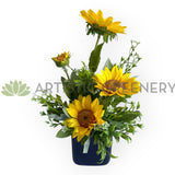 FA1141 - Small Sunflower Flower Arrangement 33cm tall | ARTISTIC GREENERY
