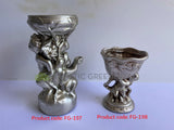 Decorative Angel Fiberglass Vase Silver Colour - (Code: FG-197 & 198) SPECIAL | ARTISTIC GREENERY