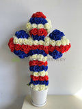 Greek Orthodox Cross Memorial Flowers 60cm tall - SYM0058 Malaga Perth WA Australia | ARTISTIC GREENERY