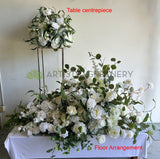 For Hire - White Rustic Floor Flower Centrepiece 80cm Tall (Code: HI0067) Ref: Emily | ARTISTIC GREENERY