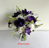 Round Wedding Bouquet - Purple & White - Rebecca F | ARTISTIC GREENERY - Wedding Perth Australia