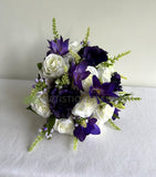 Round Wedding Bouquet - Purple & White - Rebecca F | ARTISTIC GREENERY - Wedding Perth Australia