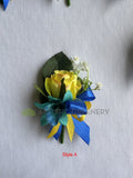 Buttonhole - West Coast Eagles (WCE) Colour Themed Boutonniere (Product Code: BH007 Alisha)