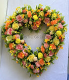 Spring Colour Floral Wreath (Heart Shape) 50cm / 70cm - SYM0055HEART