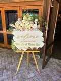 For Hire - Welcome Sign with Rustic Flower Swag (Code: HI0019)