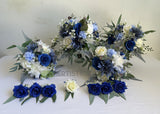 Round Bouquet - Blue & White - Emma W