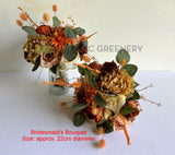 Natural Style Bouquet (Upright) - Burnt Orange / Brown - Tracy S | ARTISTIC GREENERY WA Wedding Flowers Supplier