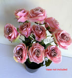 SP0110-S90 Silk Rose Bouquet / Bunch 43cm Pink | ARTISTIC GREENERY AUSTRALIA