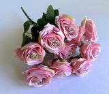 SP0110-S90 Silk Rose Bouquet / Bunch 43cm Pink | ARTISTIC GREENERY AUSTRALIA