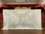 White fabric backdrop hire Perth - Wedding Package - Reception (Eh & Sentder) @ Macedonian Cultural Centre Balcatta | ARTISTIC GREENERY