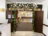 Entrance backdrop hire Perth - Wedding Package - Reception (Eh & Sentder) @ Macedonian Cultural Centre Balcatta | ARTISTIC GREENERY