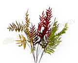 LEA0133 Artificial Fern Foliage 116cm Brown / Red / Green | ARTISTIC GREENERY