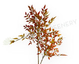 LEA0136 Artificial Sacred Bamboo / Nindina Foliage 110cm Autumn Style | ARTISTIC GREENERY