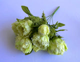 SP0013LGRE Peony Ranunculus Bunch 45cm Light Green for bouquet 55cm Ideal for wedding - best seller | ARTISTIC GREENERY