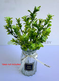 SP0057-S91 Artificial Boxwood Greenery with White Flowers 30cm | ARTISTIC GREENERY